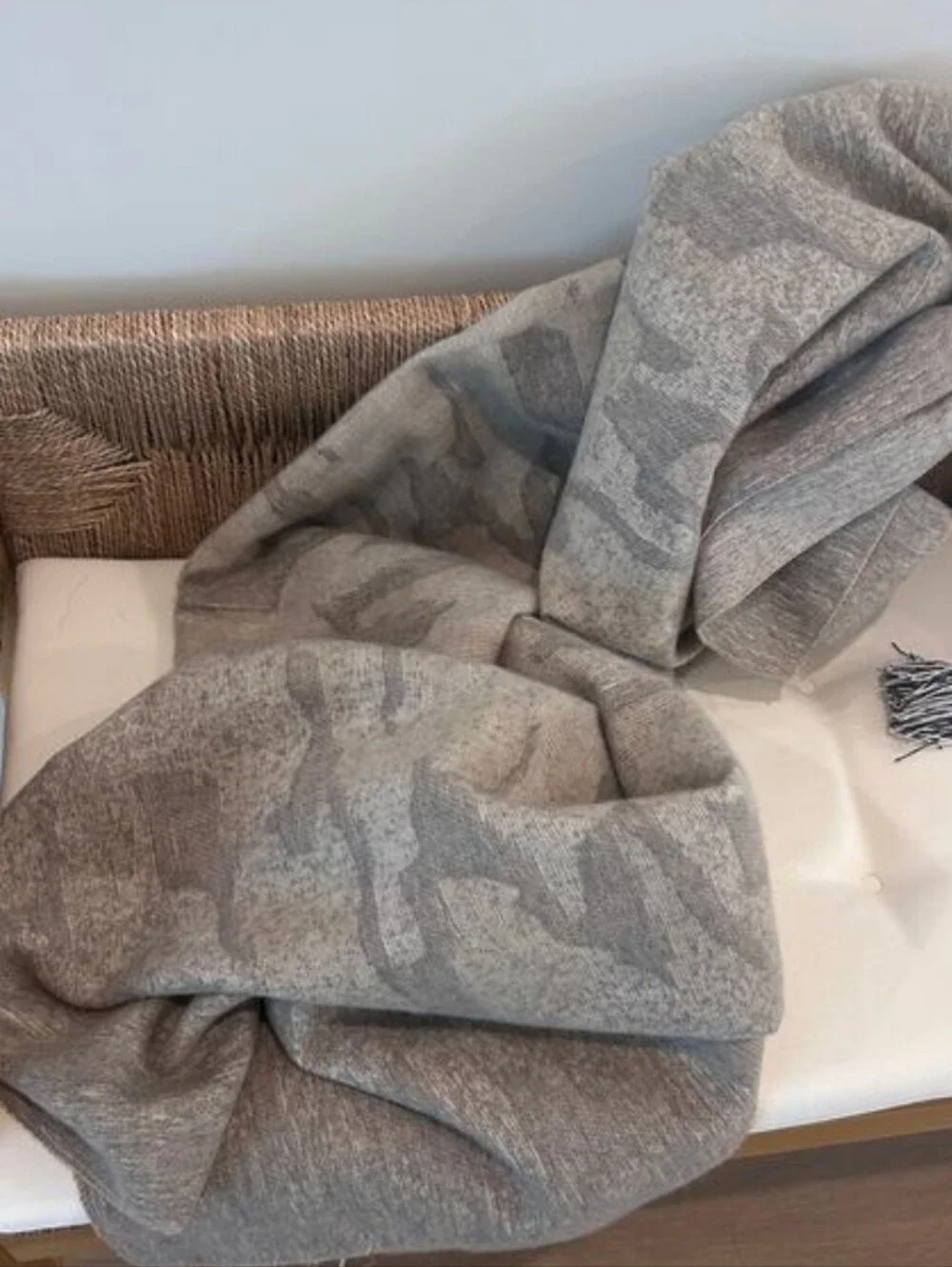 Anthropologie Cozy Camouflage Throw Blanket